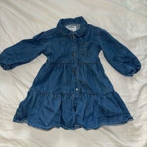 Old Navy Indigo Denim Dress with Heart Accent